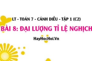 Tính chất của đại lượng tỉ lệ nghịch, Khái niệm Đại lượng tỉ lệ nghịch và vận dụng? Toán 7 bài 8 cd1c2